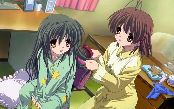 Nagisa Furukawa and Ibuki Fuko from Clannad