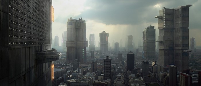 Futuristic Cityscape with Towering Skyscrapers