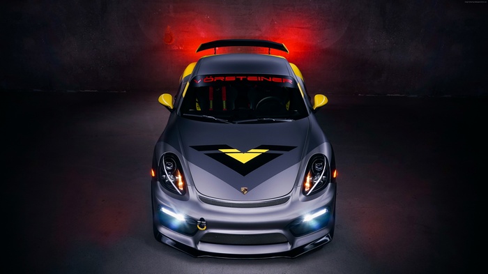 Vorsteiner tuned Porsche Cayman GT4 front view