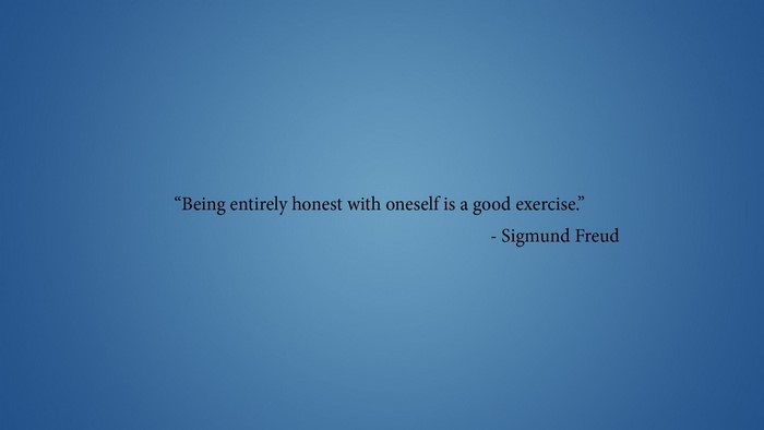 Quote by Sigmund Freud on blue background