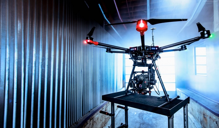 DJI Matrice 600 Pro drone with camera