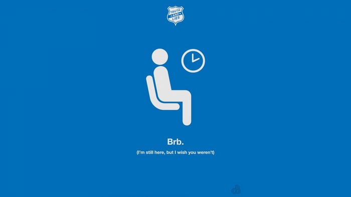 Truth and Lies logo with waiting person and clock