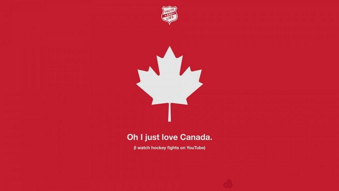 Canada flag with text and logo