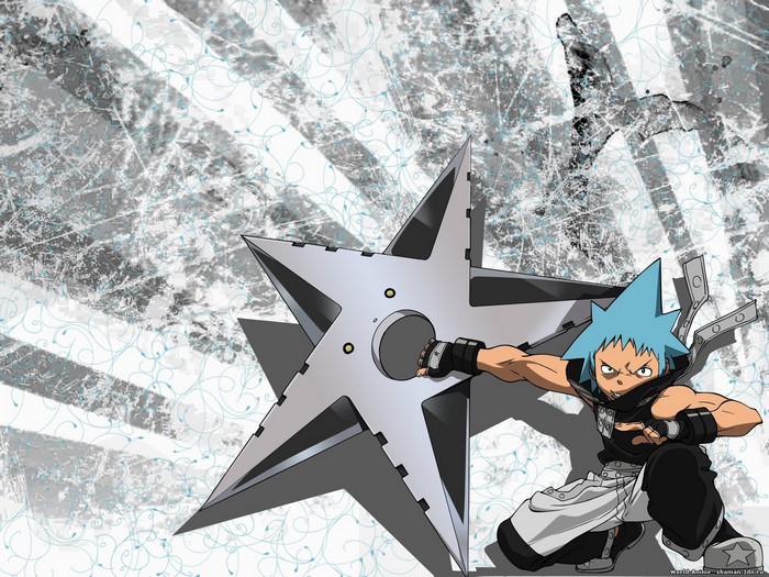 Black Star from Soul Eater with a Shuriken