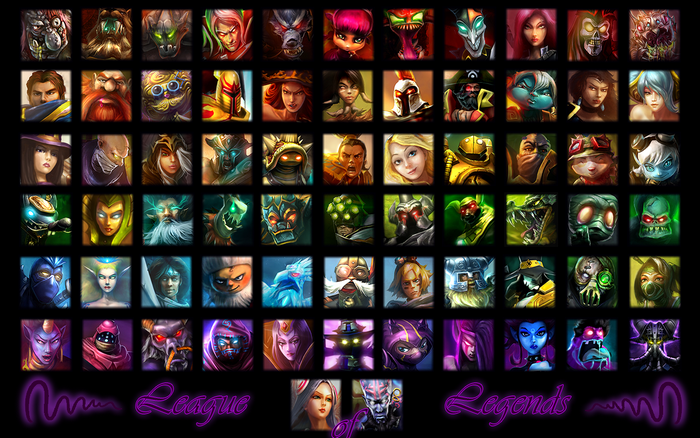 League of Legends character portraits