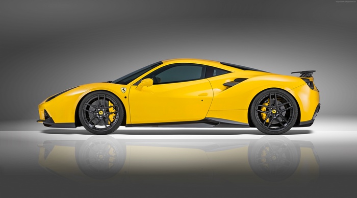 Yellow NOVITEC ROSSO Ferrari 488 GTB Supercar