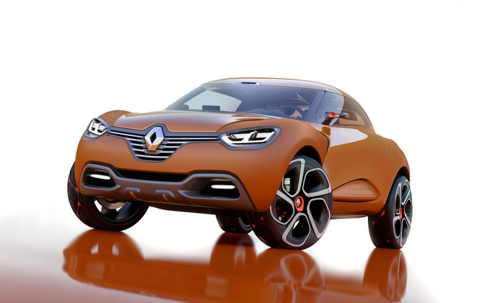 Orange Renault Captur crossover concept car