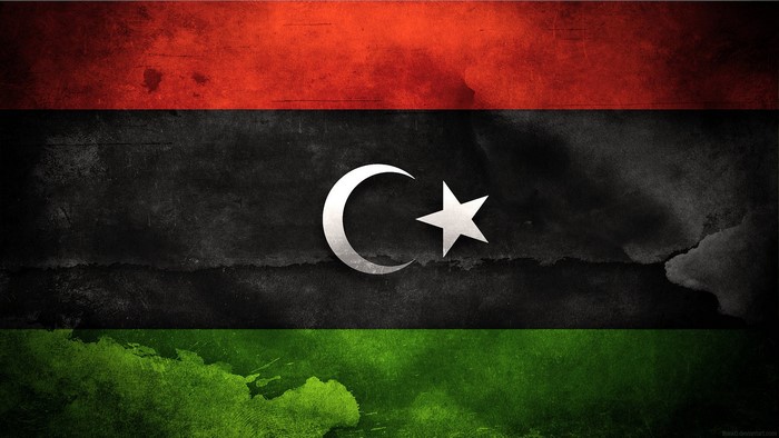 Libya flag with grunge texture