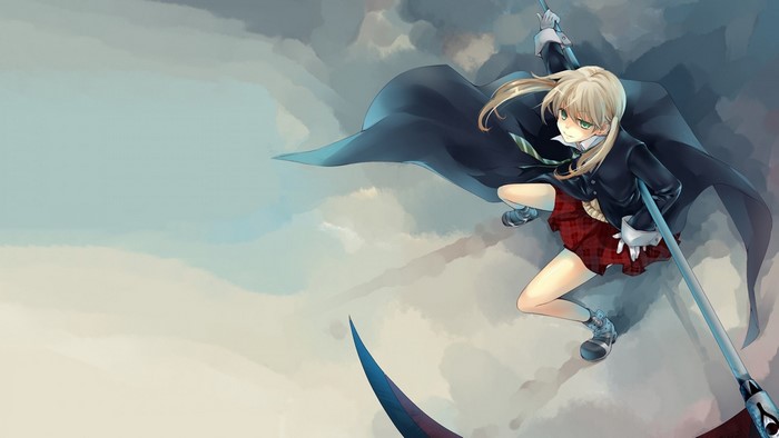 Maka Albarn from Soul Eater with scythe
