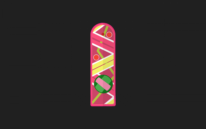 Pink hoverboard with geometric patterns