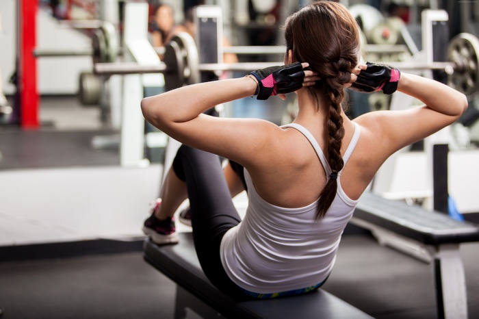 gym, workout, exercise, Girl, sportswear, motivation, fitness, dumbbells