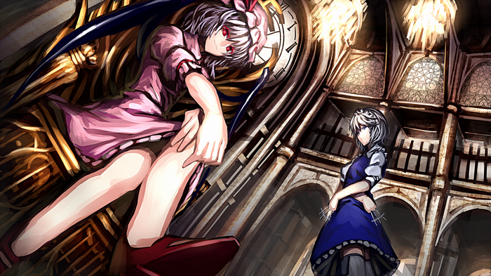 Remilia Scarlet and Izayoi Sakuya from Touhou