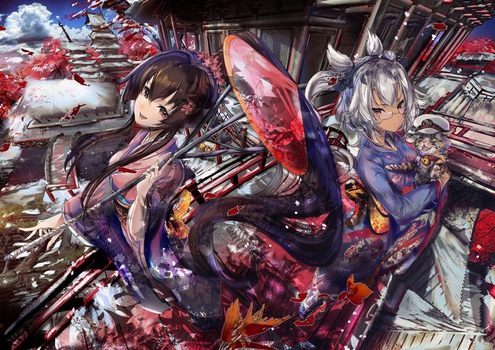 Musashi and Yamato from Kantai Collection
