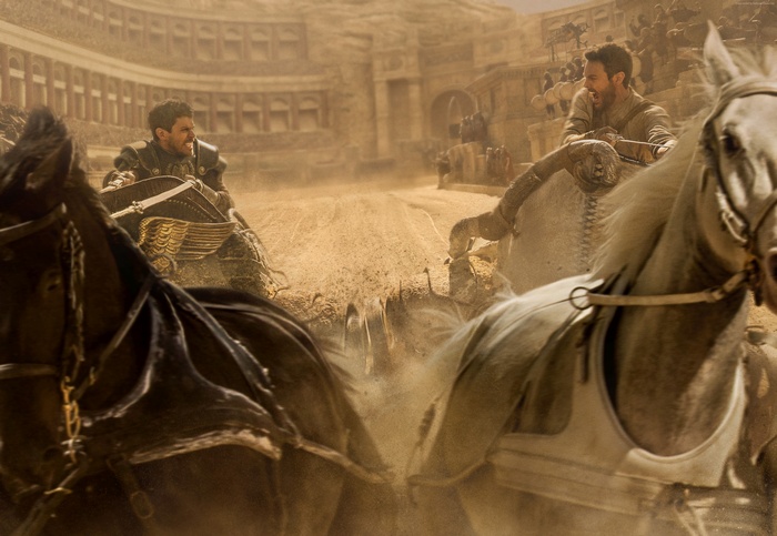 Ben-Hur chariot race with Jack Huston and Toby Kebbell