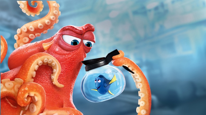 Hank the Octopus and Dory from Finding Dory