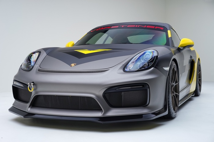 Vorsteiner tuned Porsche Cayman GT4 front view