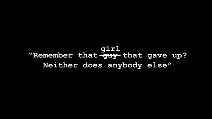 Quote about giving up