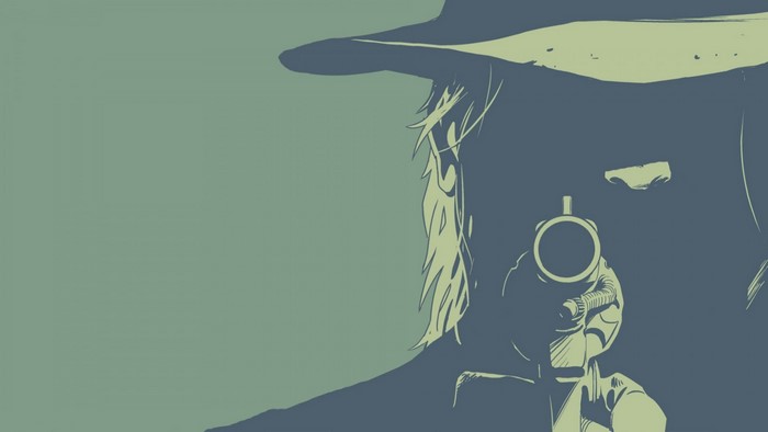 Man with revolver from East of West