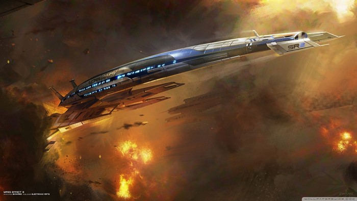 Normandy SR 2 from Mass Effect 3 in space