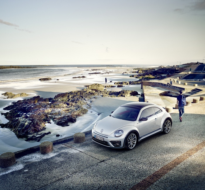 Volkswagen Beetle R-line on a beach