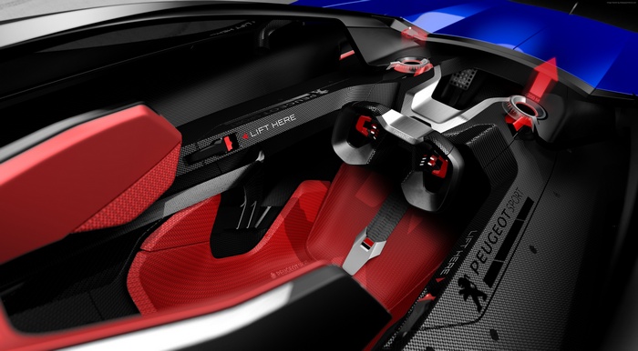 Peugeot L500 R HYbrid concept car interior