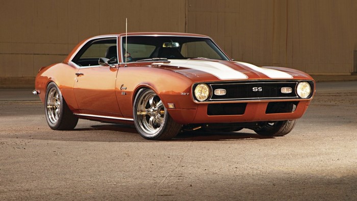 Orange 1967 Chevrolet Camaro SS Muscle Car