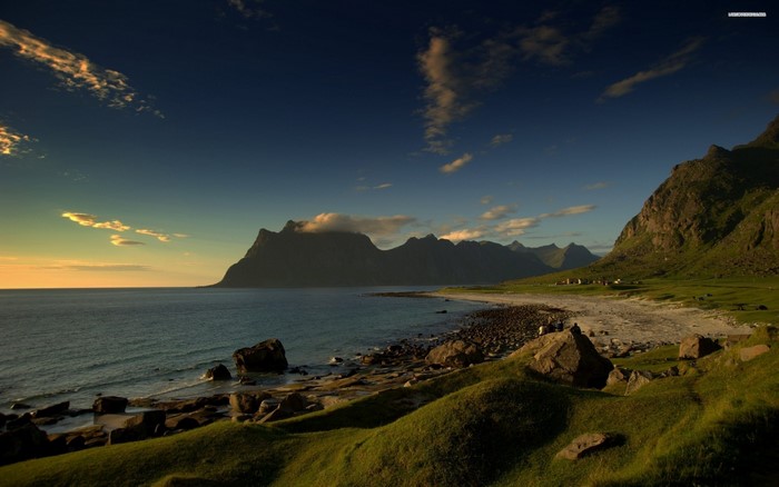 Lofoten Norway Coastline at Sunset
