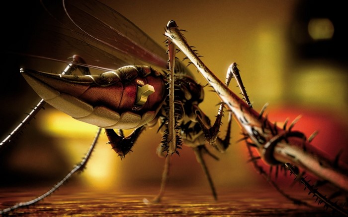 Mechanical mosquito with an ON/OFF switch