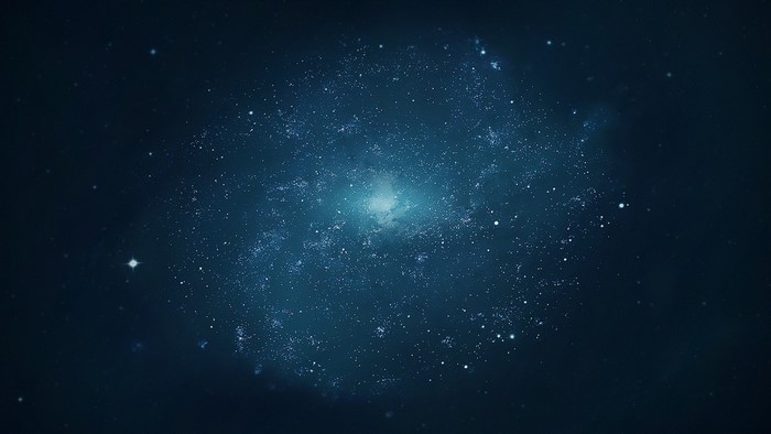 A deep space view of a distant galaxy with stars