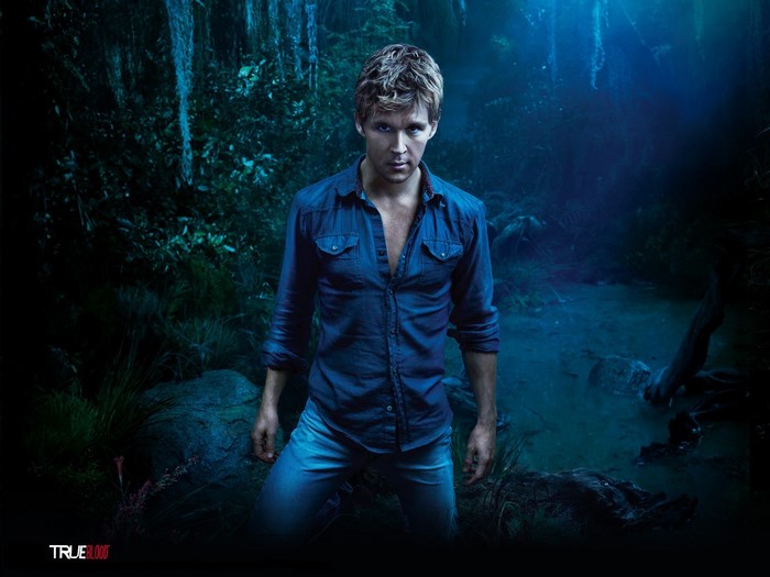 Bill Compton from True Blood in a forest