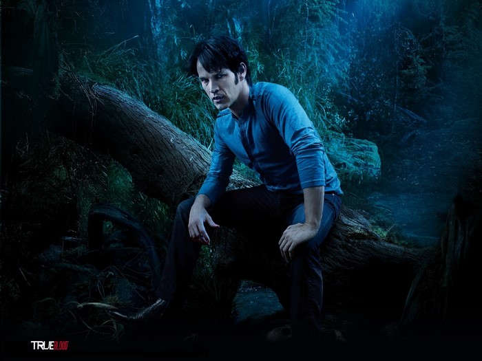 Bill Compton from True Blood in a forest