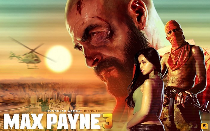 Max Payne 3 Poster with Characters and Helicopter