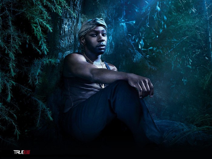 Lafayette Reynolds from True Blood in a forest