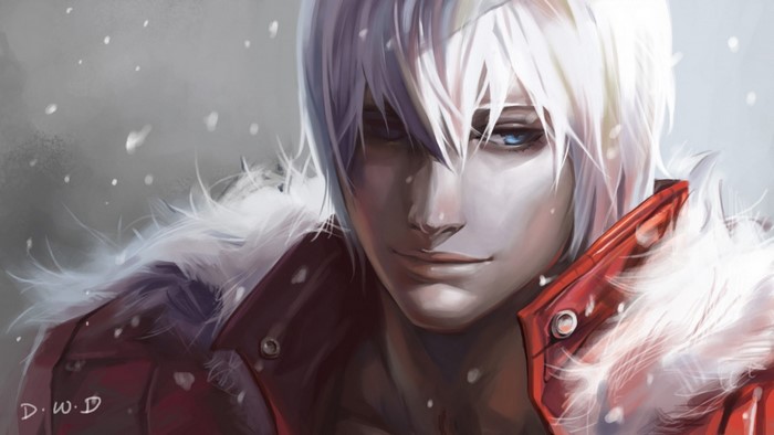 Dante from Devil May Cry in snow