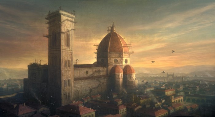 Assassin's Creed Florence Cathedral at Sunset