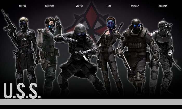 U.S.S. characters from Resident Evil Operation Raccoon City