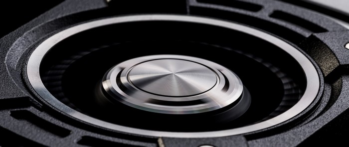 NVIDIA GeForce GTX 980 graphics card fan close-up