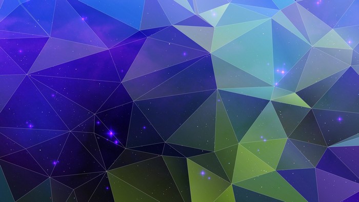 Abstract geometric pattern with stars and glowing lights