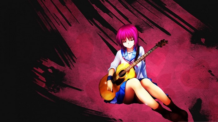 Iwasawa Masami from Angel Beats playing guitar
