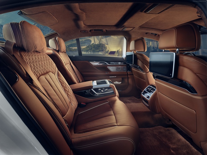 Interior of a BMW 750Li xDrive Solitaire luxury car