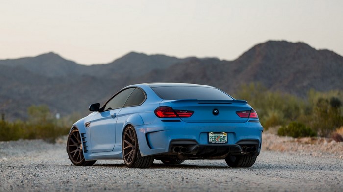 Blue BMW M6 Coupe with Prior Design Body Kit