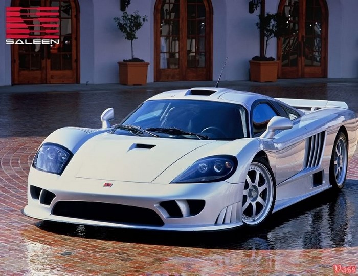 Sleek White Saleen S7 Sports Car