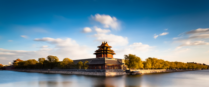 Forbidden City Corner Tower at Sunset