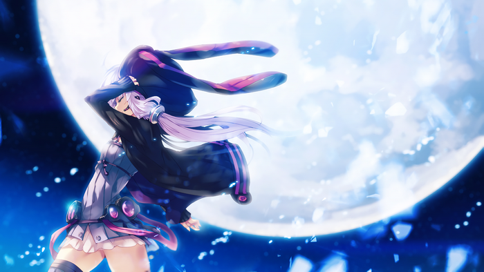 Yuzuki Yukari from Vocaloid with bunny ears