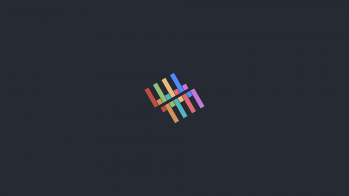 Abstract colorful lines logo on dark background