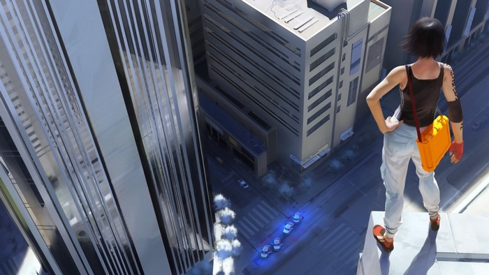 Faith Connors from Mirror's Edge on a city rooftop