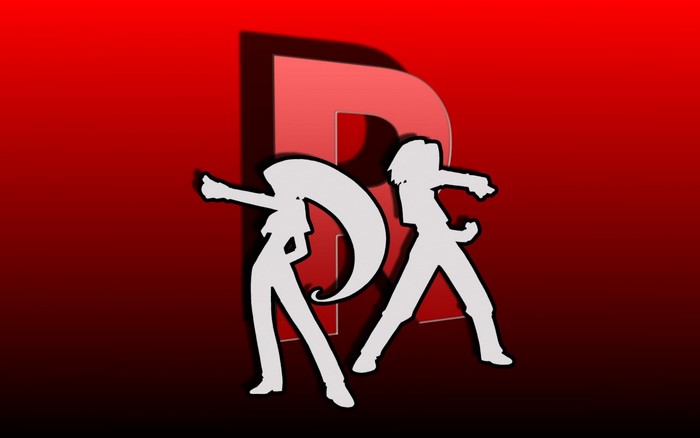 Jessie and James from Team Rocket with R logo