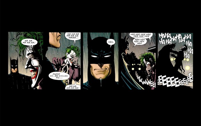 Batman and Joker comic panels