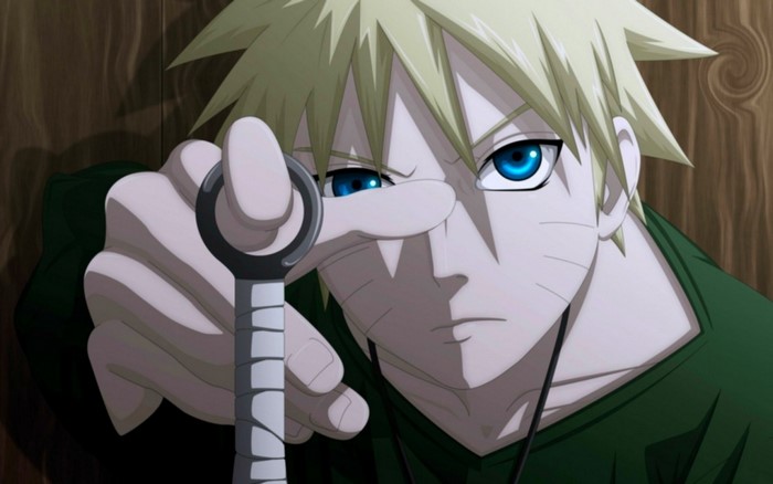 Naruto Uzumaki from Naruto Shippuden holding a kunai