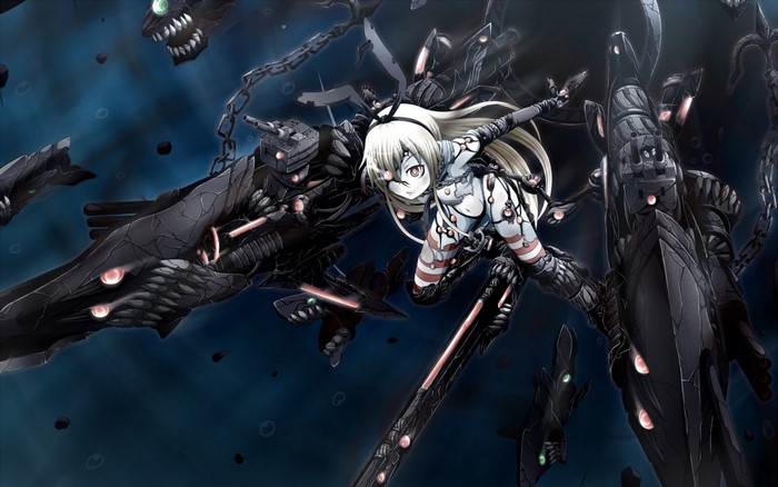 Shimakaze from Kantai Collection with Rensouhou chan and Ha Class Destroyer